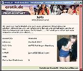 Ein Beispiel für eine Anzeige im erotik.de Profi Kontaktmarkt