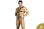 Leder Herren Riemenbody